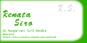 renata siro business card